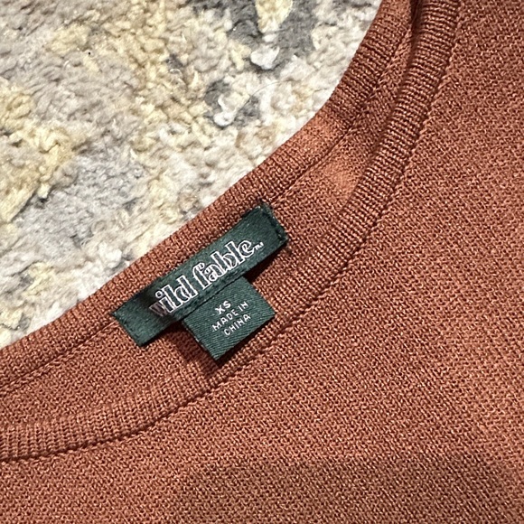 Wild Fable Cinnamon Sleeveless Crop Lightweight sweater with Tie back - Picture 3 of 3